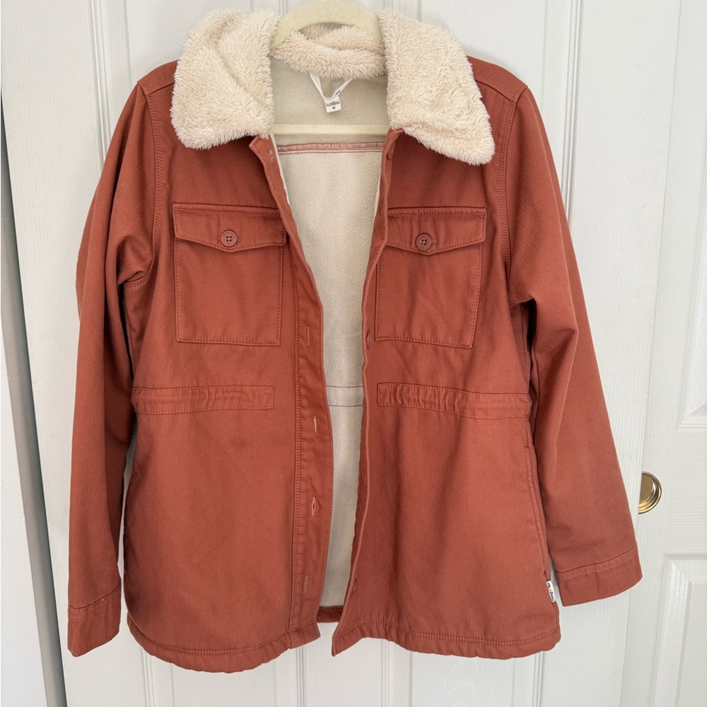 Terracotta Jacket with Soft White Lining